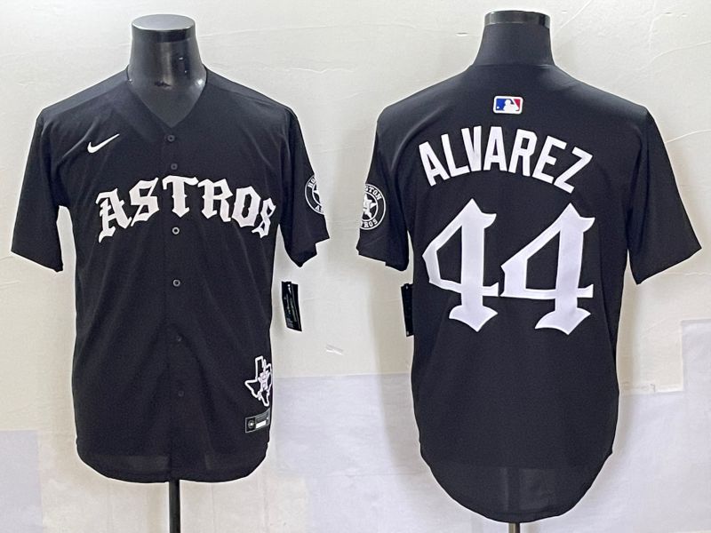 Men 2025 Houston Astros #44 Alvarez Black Seven generations Joint Name Nike MLB Jersey style 1->houston astros->MLB Jersey